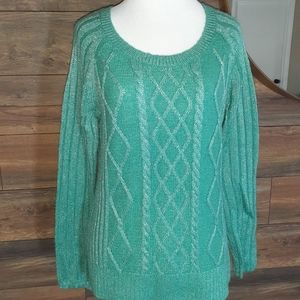 🐇Sparkly Aqua Blue Sweater NWT🐇